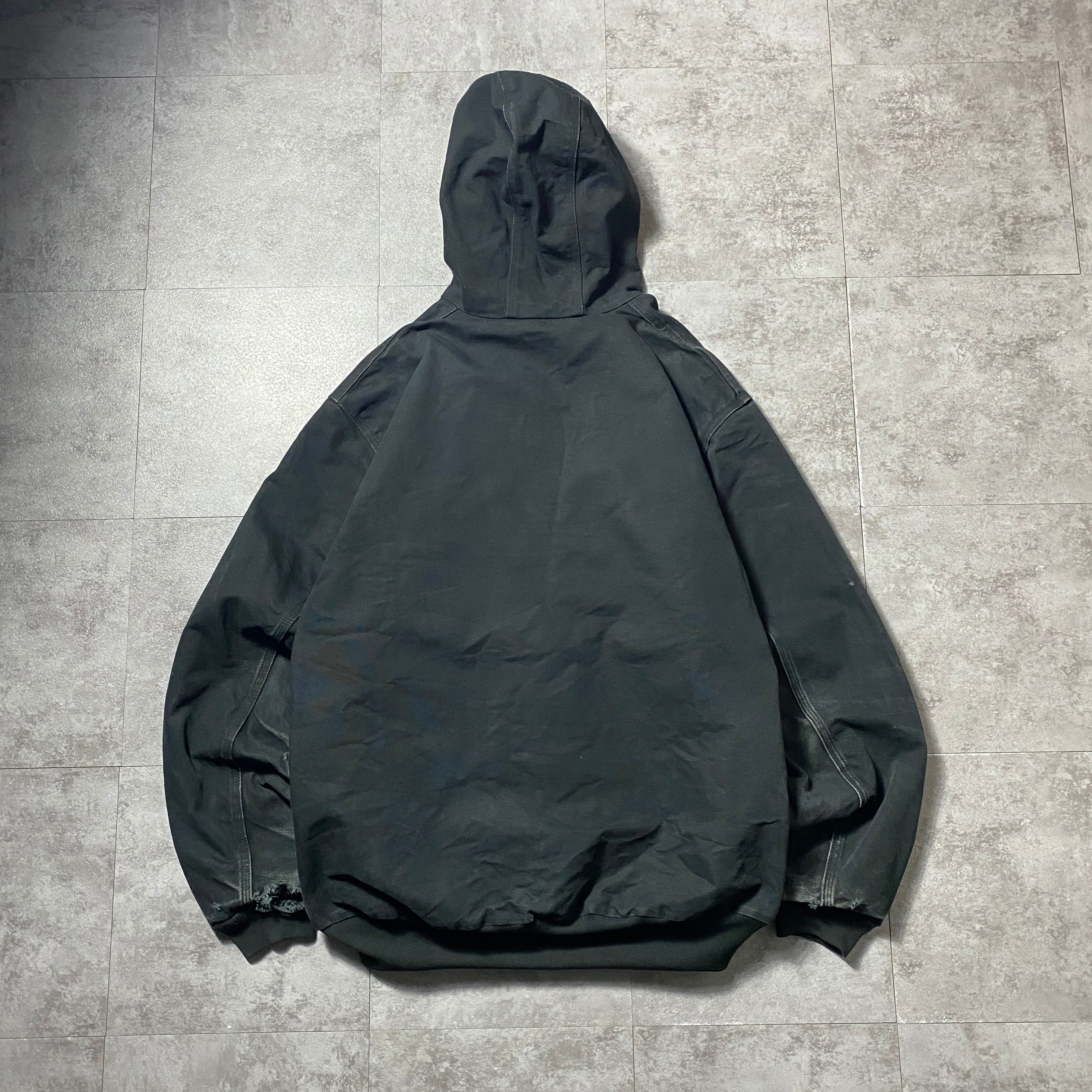 USA製】carhartt カーハート ダック生地 ブラック ダメージ 2XLサイズ