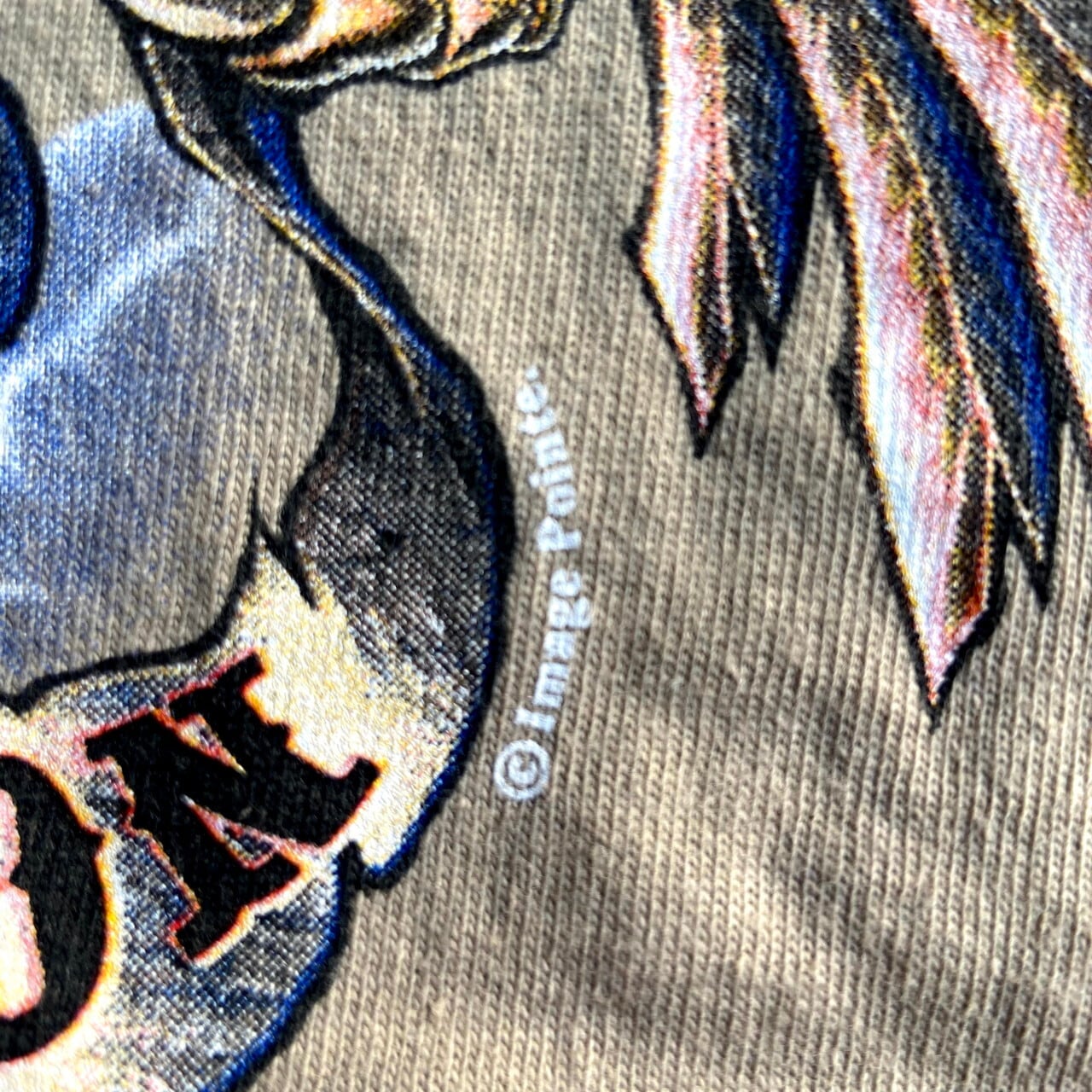 USA製 イーグル 星条旗 アニマルプリントTシャツ メンズM 古着 動物 鷹