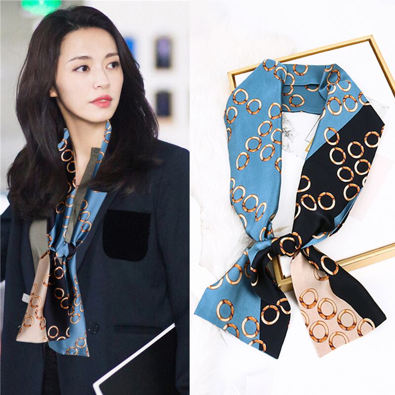 スカーフ ロングスプリングオータム薄手サマー 春物 夏物 秋物 シルク スクウェア ブラック・アイド・ピーズ32345125214