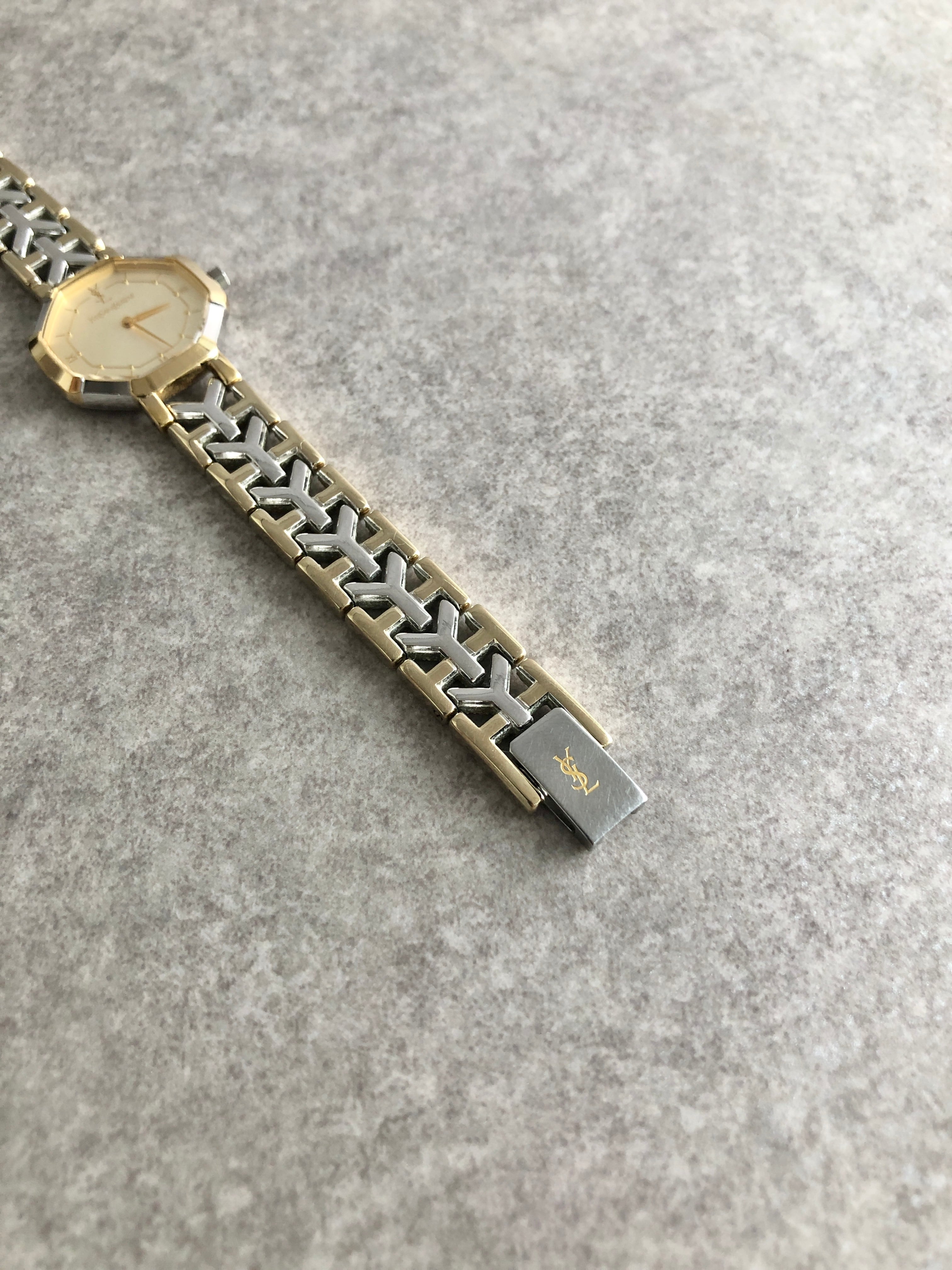 Yves Saint Laurent イヴ・サンローラン 腕時計 シルバー ゴールド
