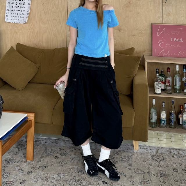 ナポレオンフロントフラップクロップドパンツ 2col R02463