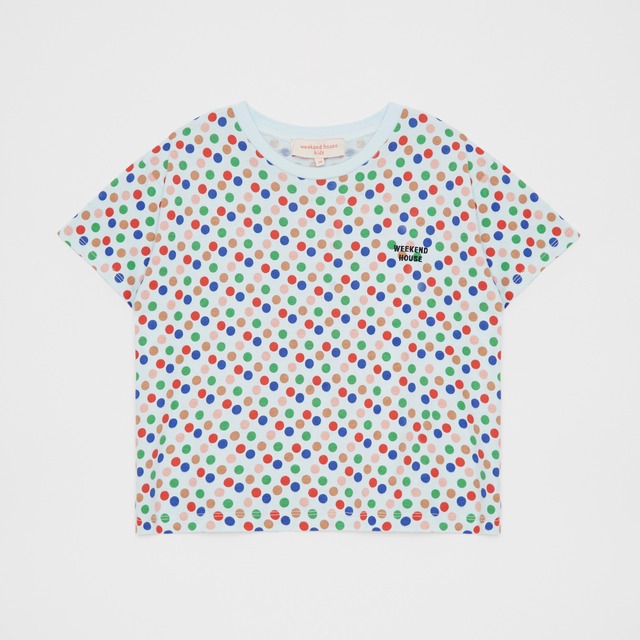 【即納】Dots t-shirt /  Pastel blue