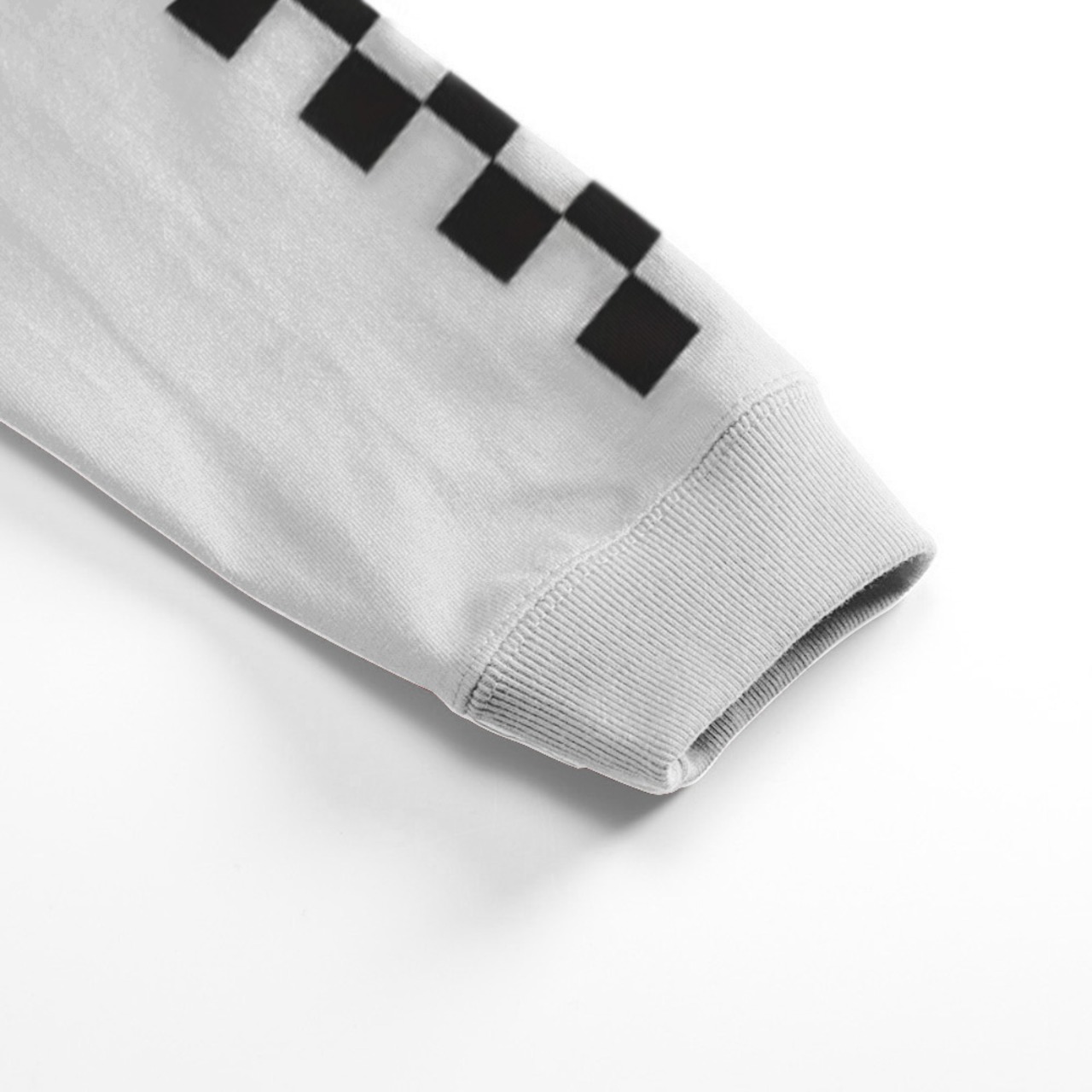 Tシャツ ロングスリーブ チェッカー『IMPIZM』／White-2