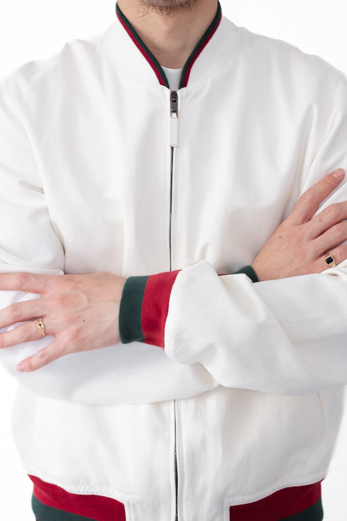 GUCCI ホワイト テーラード　コットン　トムフォード期　イタリア製　白　48 GUCCI ホワイト テーラード コットン トムフォード期 イタリア製 白 48