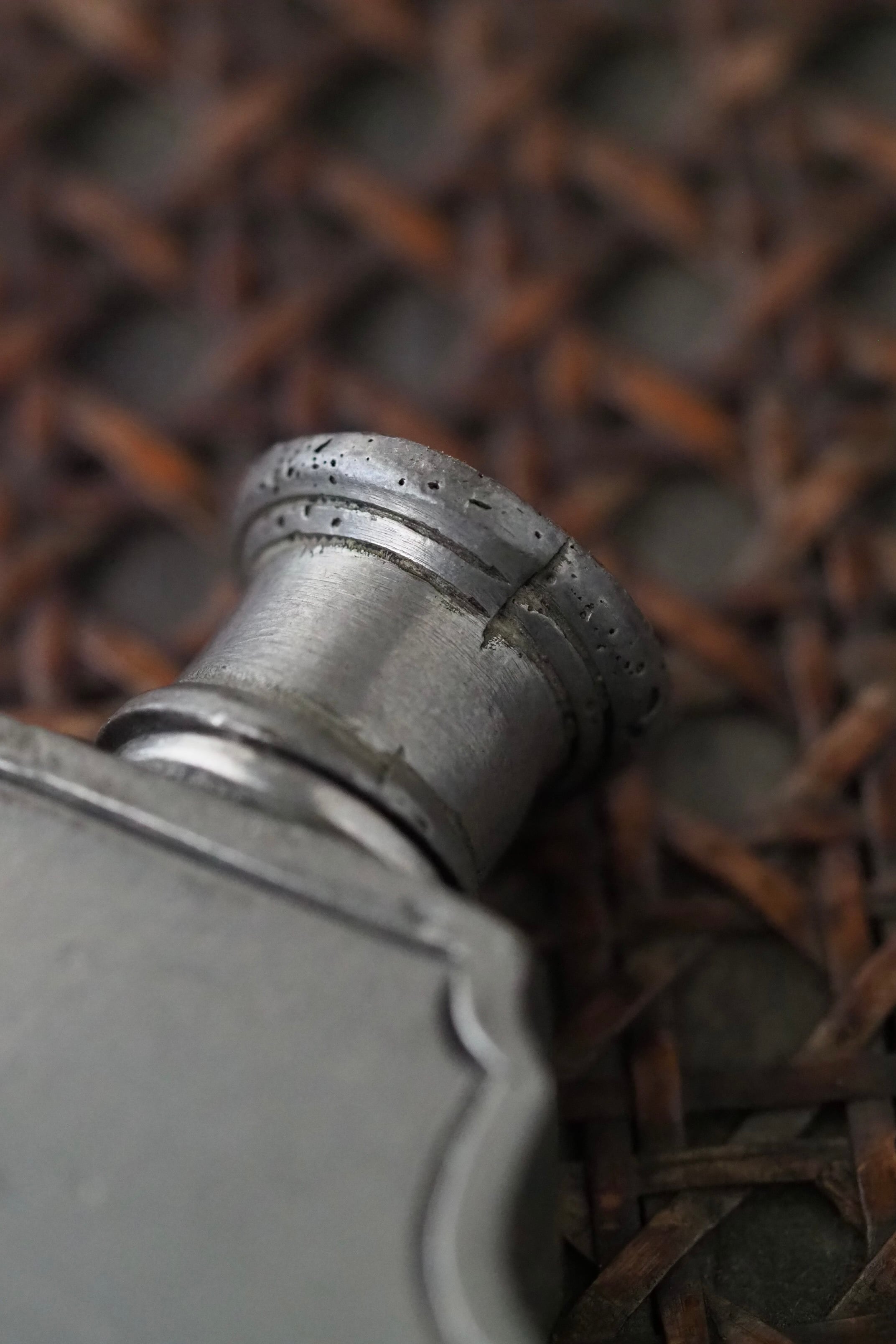 燻し銀のスキットル No.1-antique hip flask | アンティーク