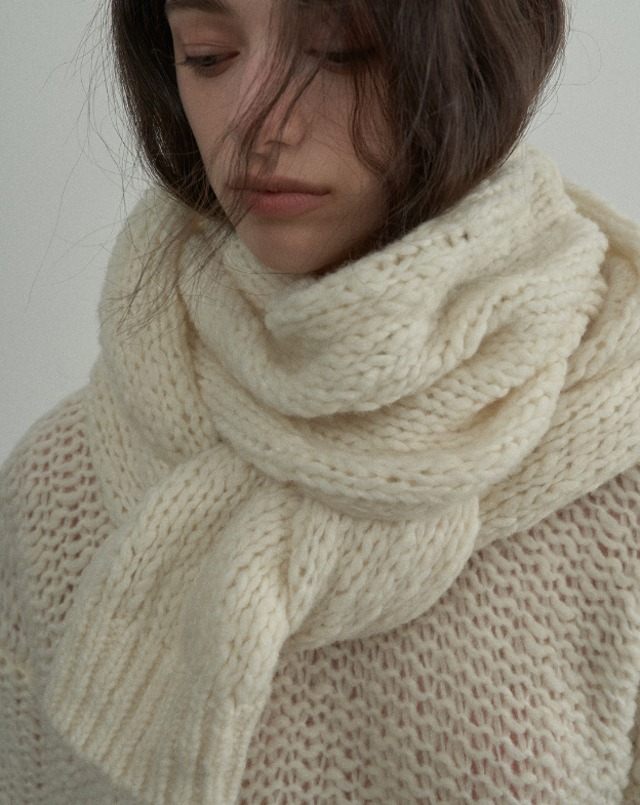 needle knit scarf【20230915006】