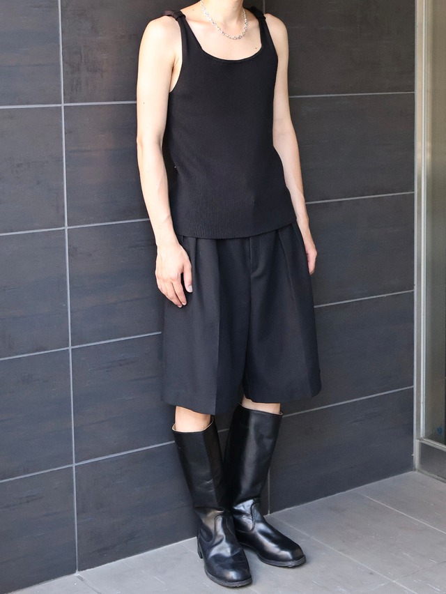 shoulder detail rib tank top