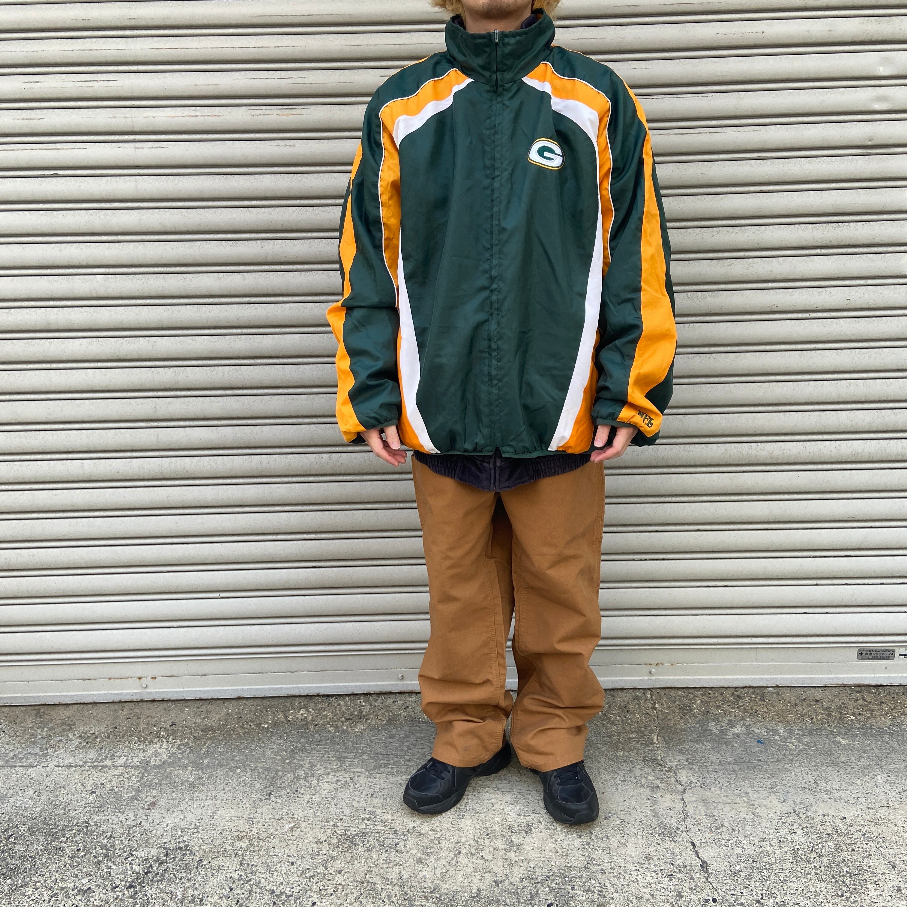 送料無料』グリーンベイパッカーズ リバーシブルナイロンジャケット XL  