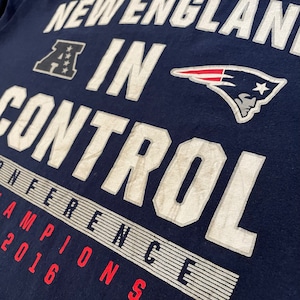 【NIKE】NFL ニューイングランド ペイトリオッツ Tシャツ アーチロゴ チャンピオン 2016 Lサイズ New England Patriots US古着 アメリカ古着