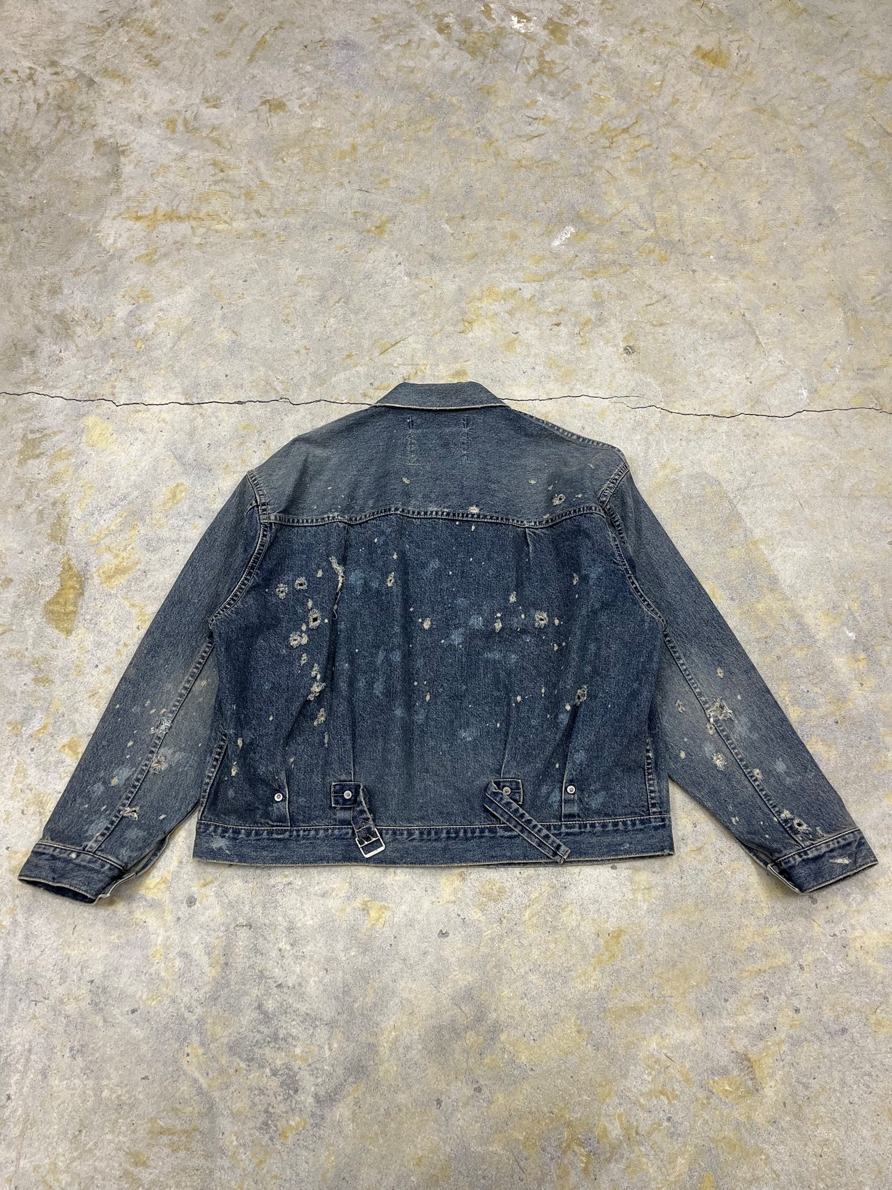 DAIRIKU | Super Damage 2pkt Denim Jacket | Indigo | HOWDAY