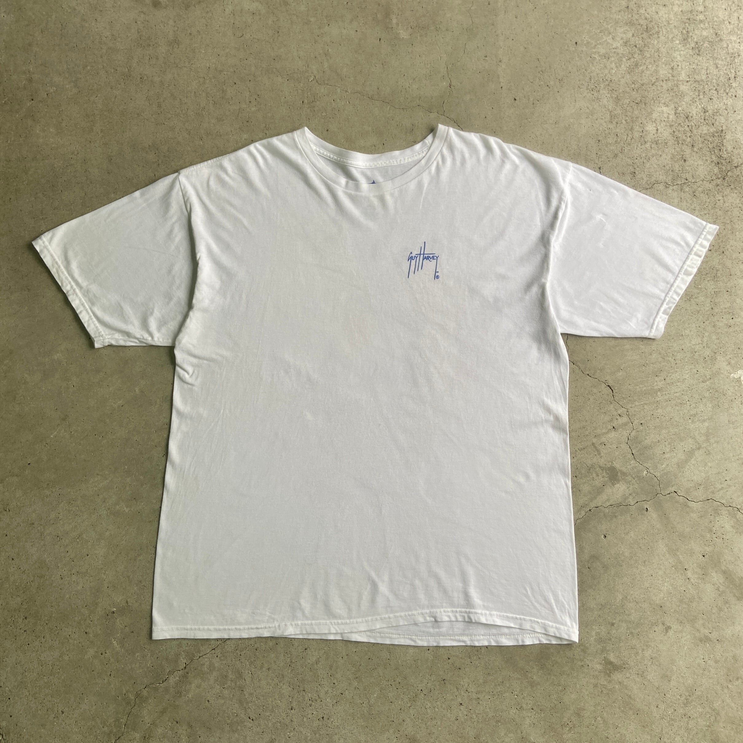 古着 ビンテージ Guy Harvey リアル アニマル白 Tシャツ 海 魚 メンズ