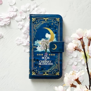 架空の洋書 夜桜の本 手帳型 iPhoneケース スマホケース 全機種対応
