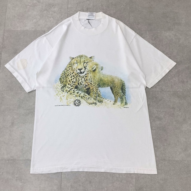USA製　80s 90s ビンテージ　アニマル　動物　Tシャツ シングルステッチ
