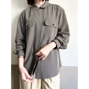 Striped Fly Front Pocket Shirt
