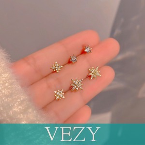 6個セットスタッドピアス スターバースト キラキラ 小ぶりピアス 両耳用 ジュエリー 女性 韓国アクセサリー シンプル かわいい 小物 痛くない 耳飾り 普段使い アクセサリー アクセ VEZY ベジー ItemNo.【18649986】