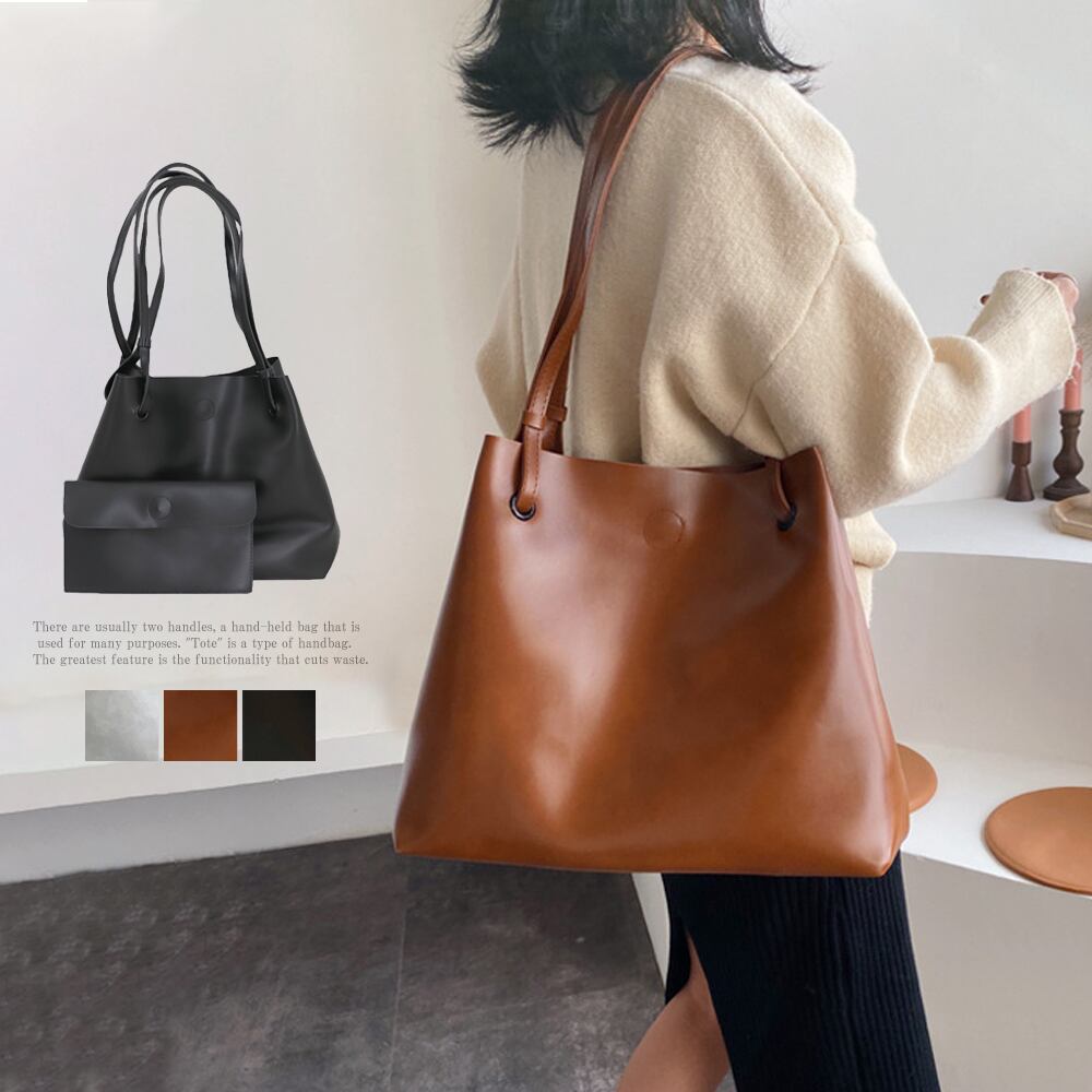 リバーシブルタイプ raugoa 巾着 ショルダー トート クリアバッグ