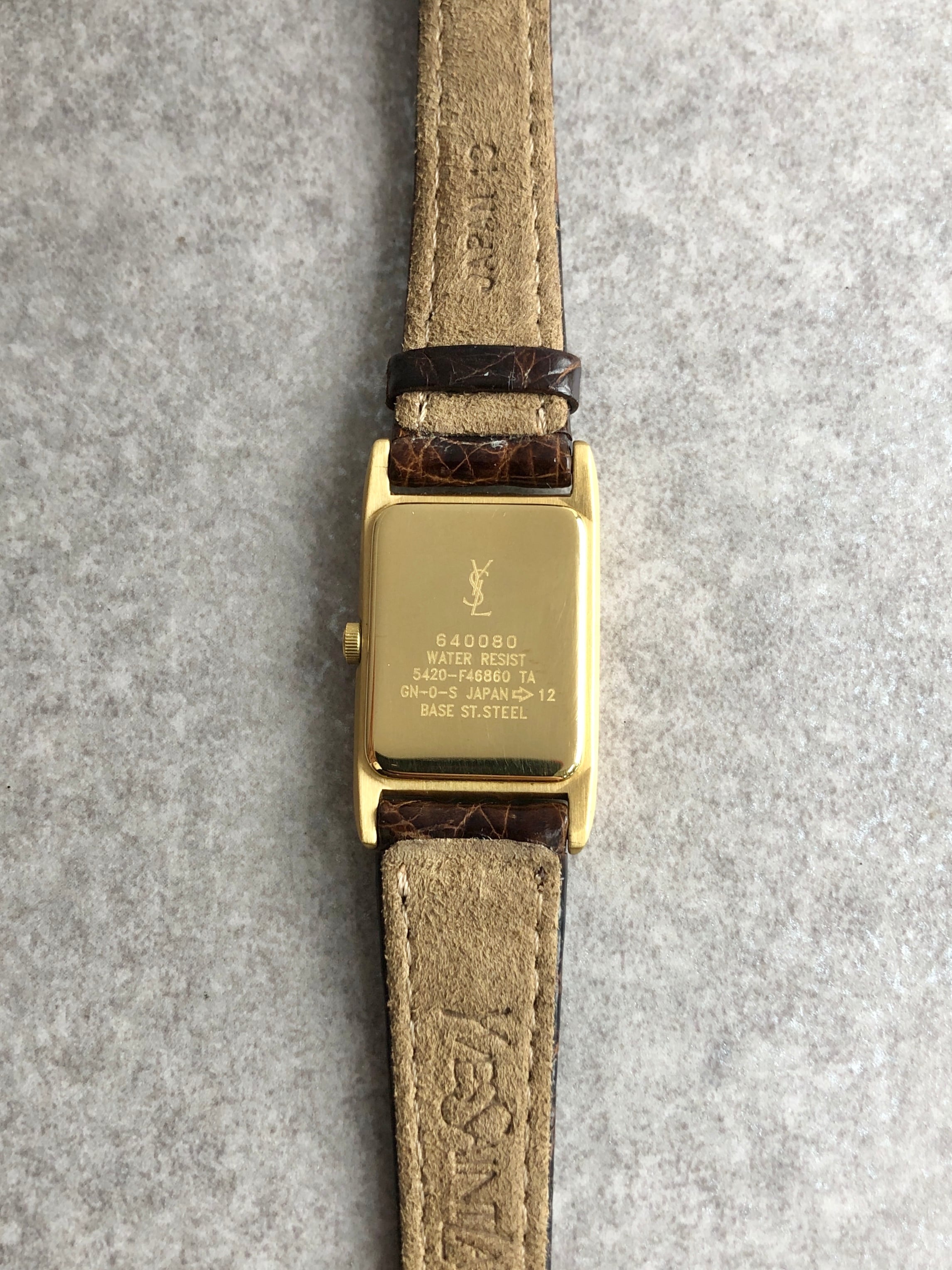 Yves Saint Laurent イヴ・サンローラン レクタンギュラー 腕時計