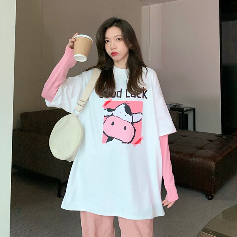 ホワイトTシャツ シャツ スプリングオータムスタイルブラウス 春物 秋物 試着室39173505927