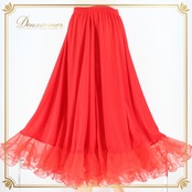 社交ダンス 衣装 スタンダード スカート パニエ ペチコート 赤 prima boutique プリマブティック レッド系 無地 派手 差し色 フリル レディス ダンス スカート フェスティバル用 活動着 パーティー キャバ ドレス おしゃれ フリルスカート 軽量 お手入れ簡単 薄手 伸縮性 身体にフィット ヘビロテ お得 プリマブティック商品