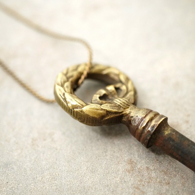 【FRENCH ANTIQUE】KEY CHARM NECKLACE / C