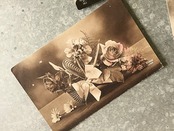 1900s フランス 永遠の花々とポストカード 3p アンティーク