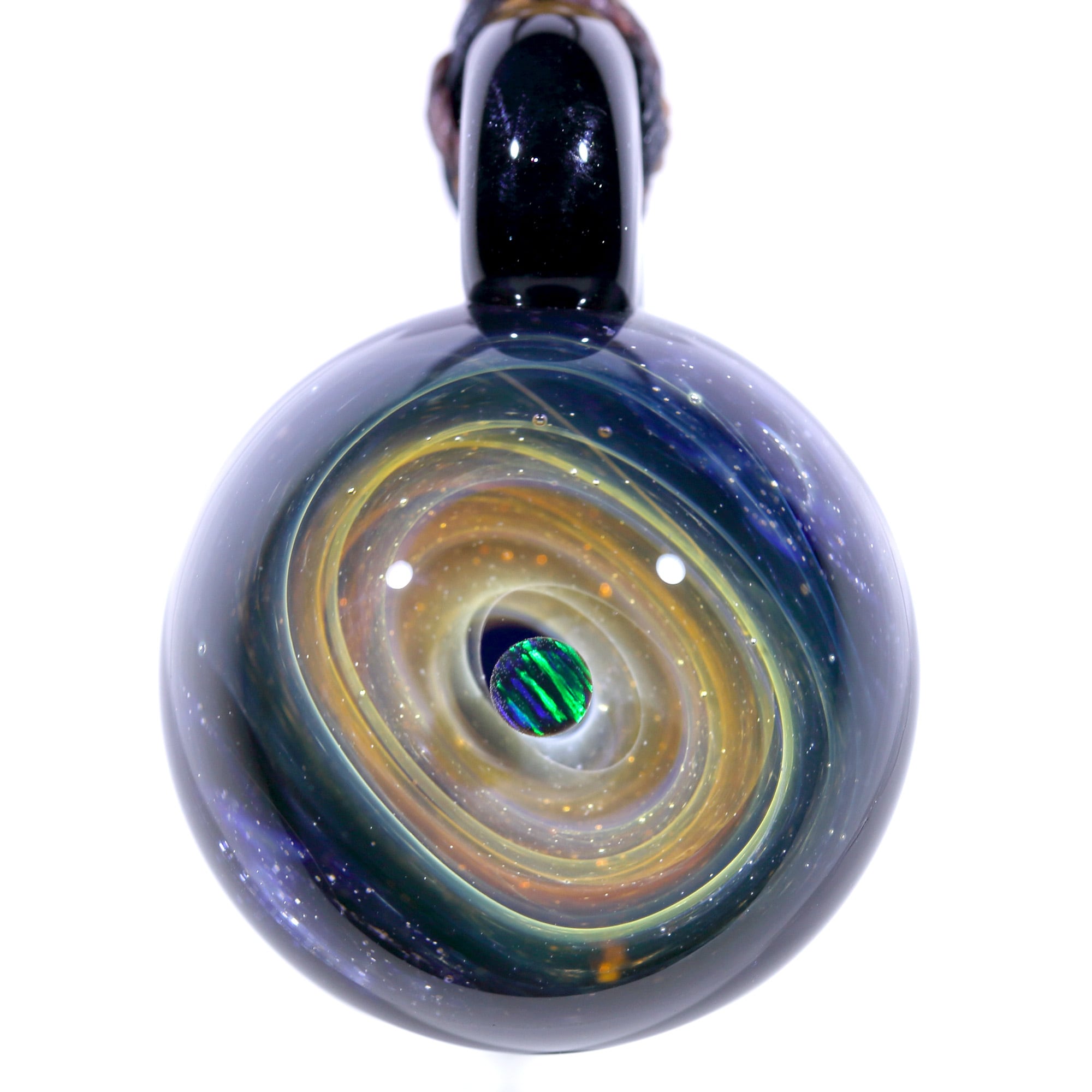 27mm Galaxy Glass Pendant 宇宙ガラスペンダント (螺旋状銀河） no