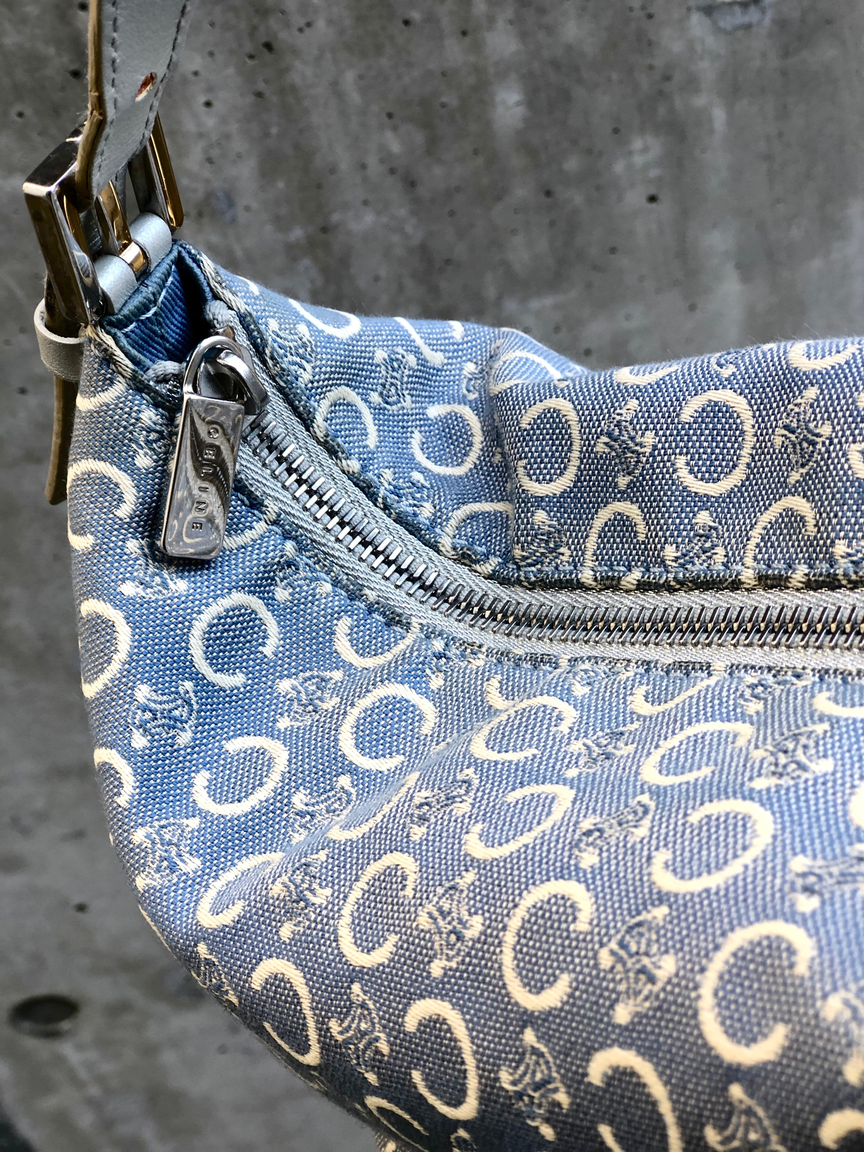 CELINE セリーヌ Cマカダム ジャガード バニティバッグ ハンドバッグ