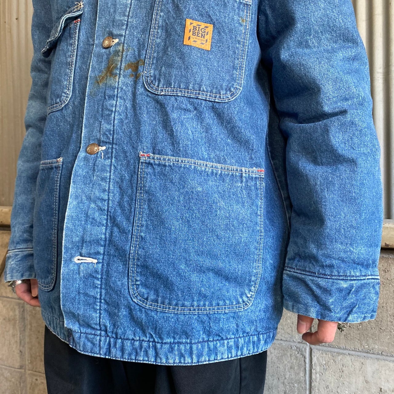 70〜80年代 ビッグベン デニムカバーオール メンズXL 古着 BIG BEN by Wrangler ブランケットライナー 70s 80S  ビンテージ ヴィンテージ【デニムジャケット】【WS2201】 | cave 古着屋【公式】古着通販サイト