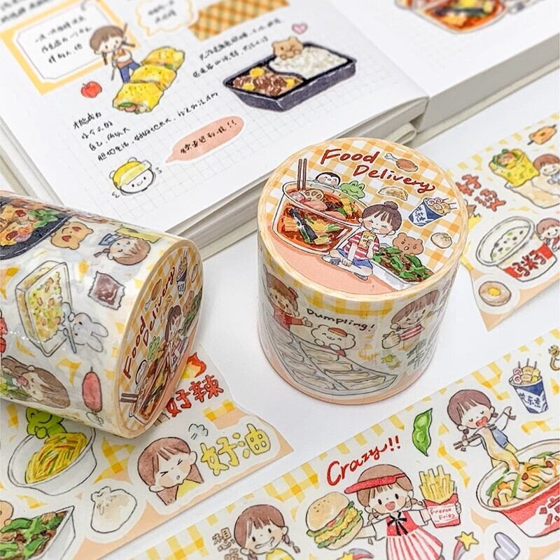 カット商品】ae63 molinta Food Delivery マスキングテープ | ぽむぽむ