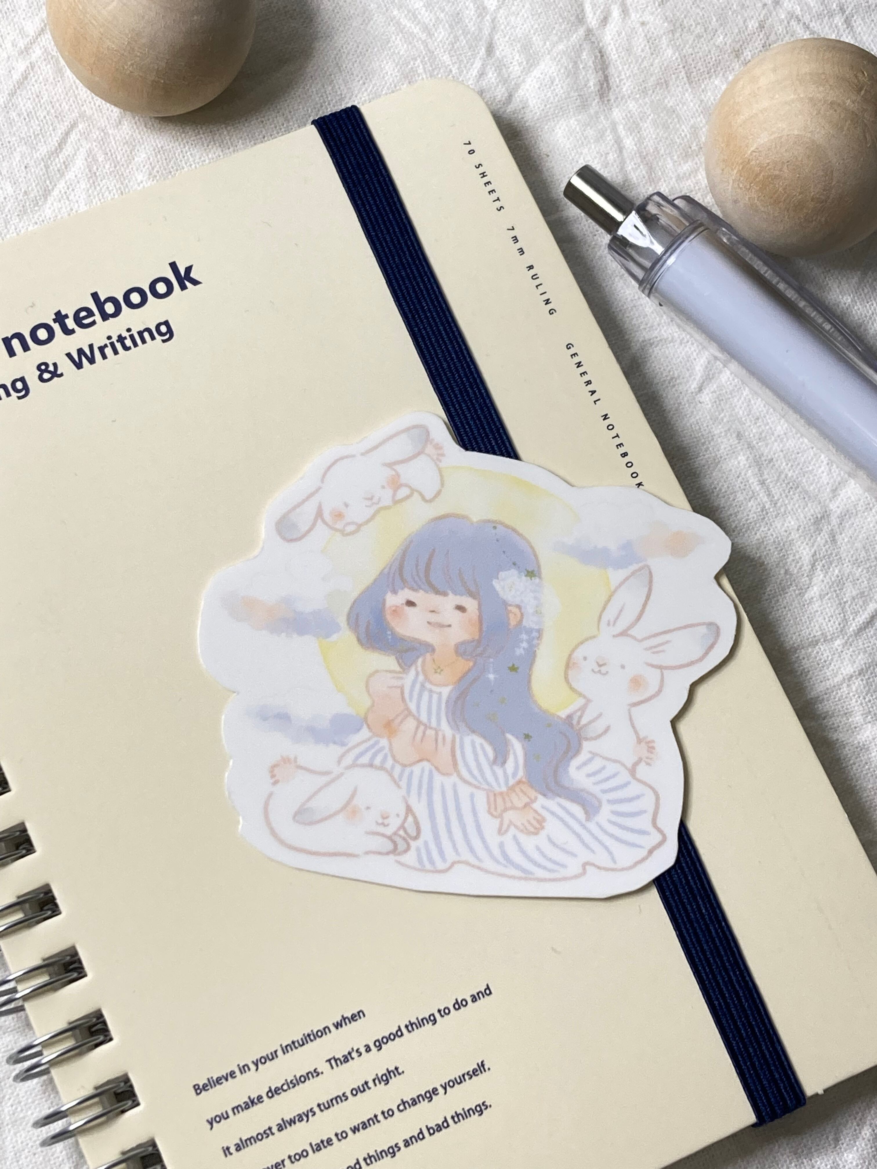 ステッカー◎うさぎと月夜のパーティ