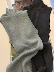 ウールシルクラメ ノースリーブトップス GARDEN ARGENTO 3サイズ fraly