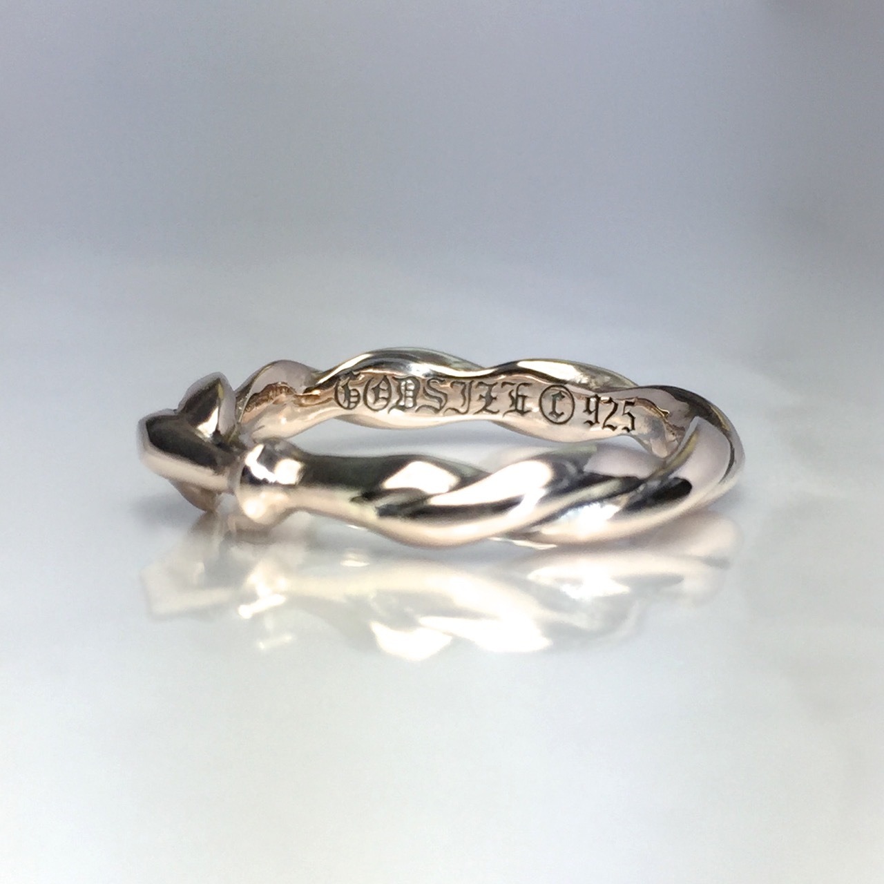 TRIANGLE BAND RING pink silver / トライアングルバンドリング・ピンクシルバー