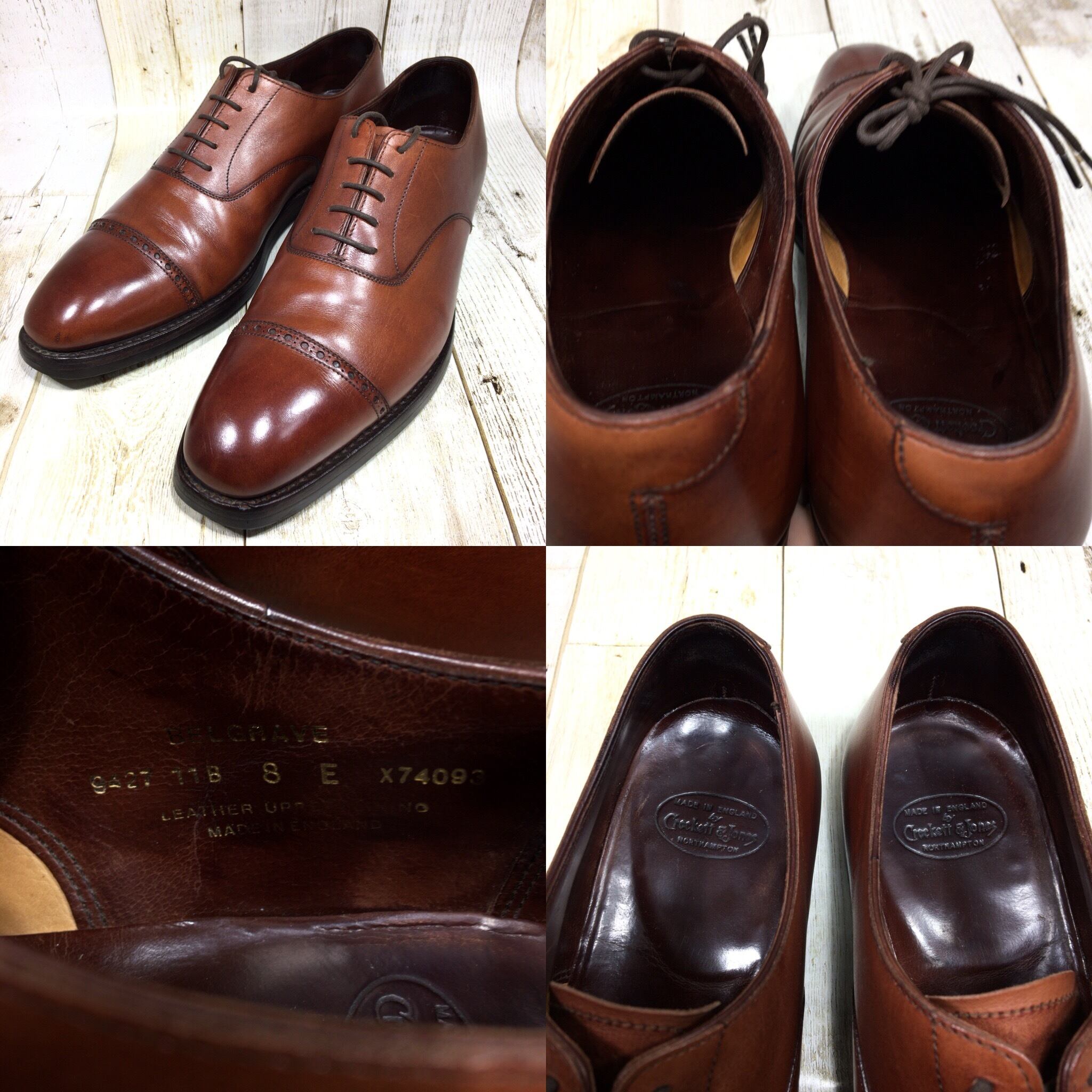 35.CROCKETT&JONES ハンドグレードライン セミブローグ 7.5E