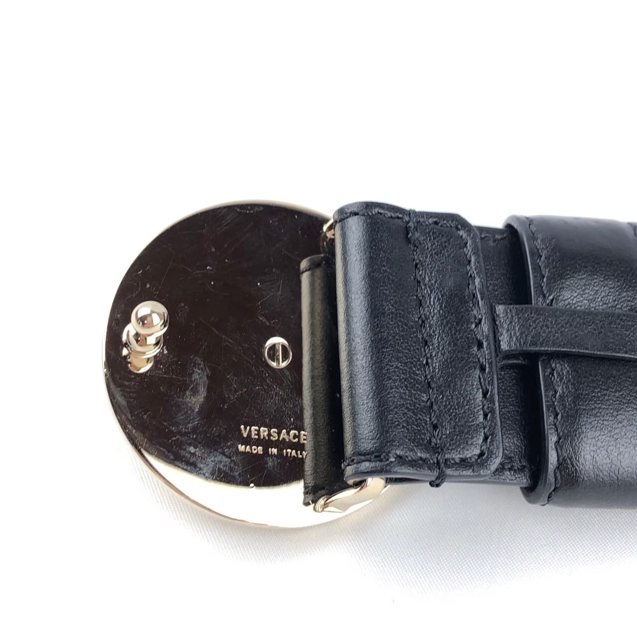 中古】ヴェルサーチ Versace レザーベルト メデューサ ブラック | 小牧