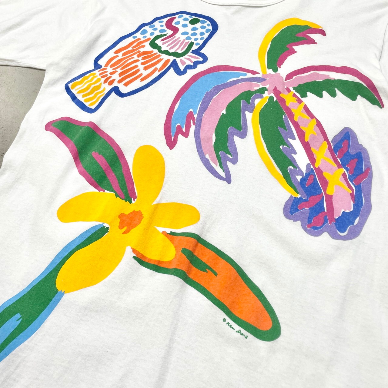 90年代 USA製 KEN DONE ケン・ドーン アート プリントTシャツ メンズ 