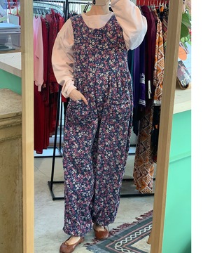 80's European flower jumpsuit