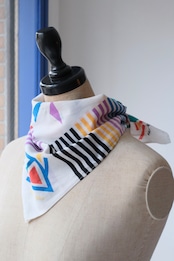 Marimekko abstract geometric cotton scarf