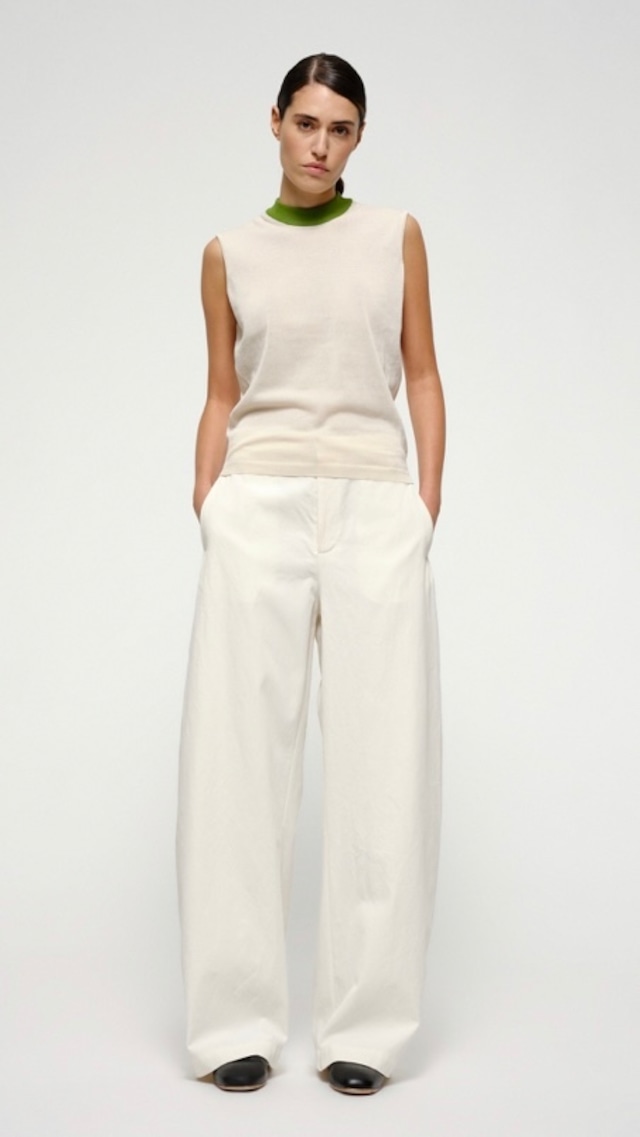 SARA LANZI -Wide Leg Pants- :MILK