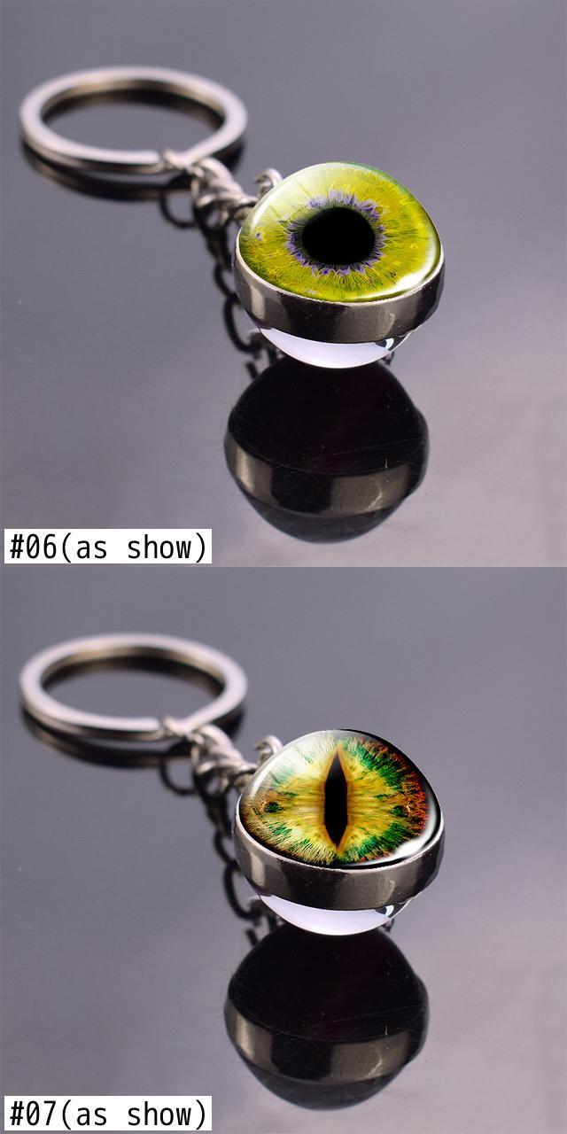 送料無料 ドラゴンアイズキーホルダーGlボールキーホルダーカボション
