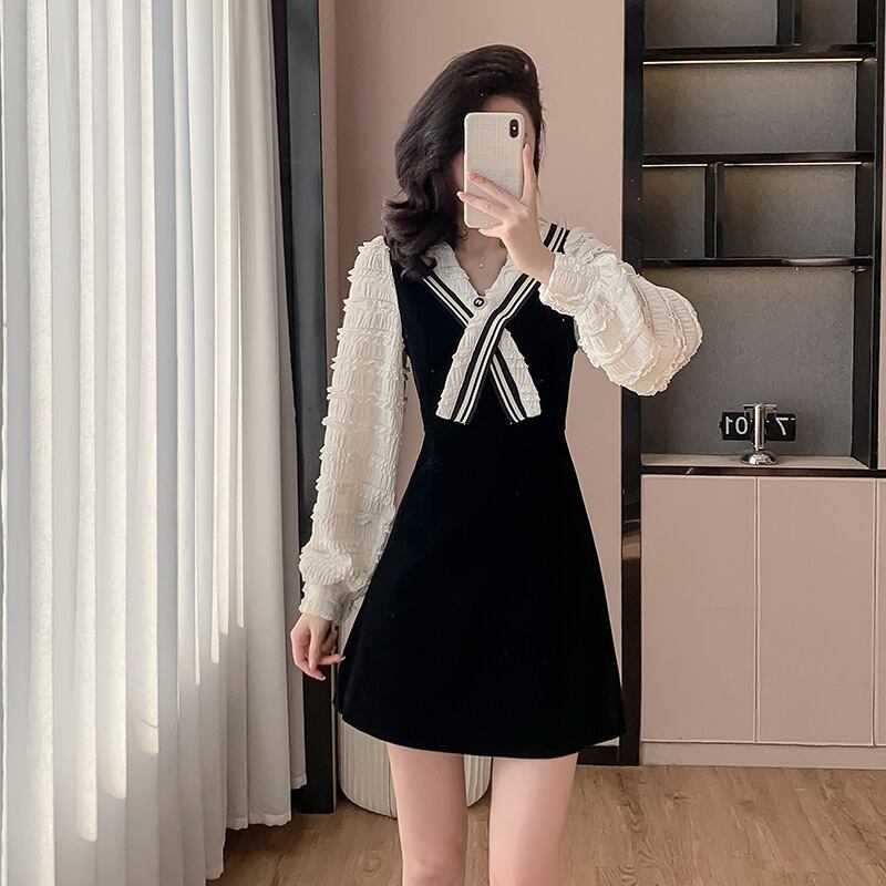 【dress】ドッキングワンピース M29364