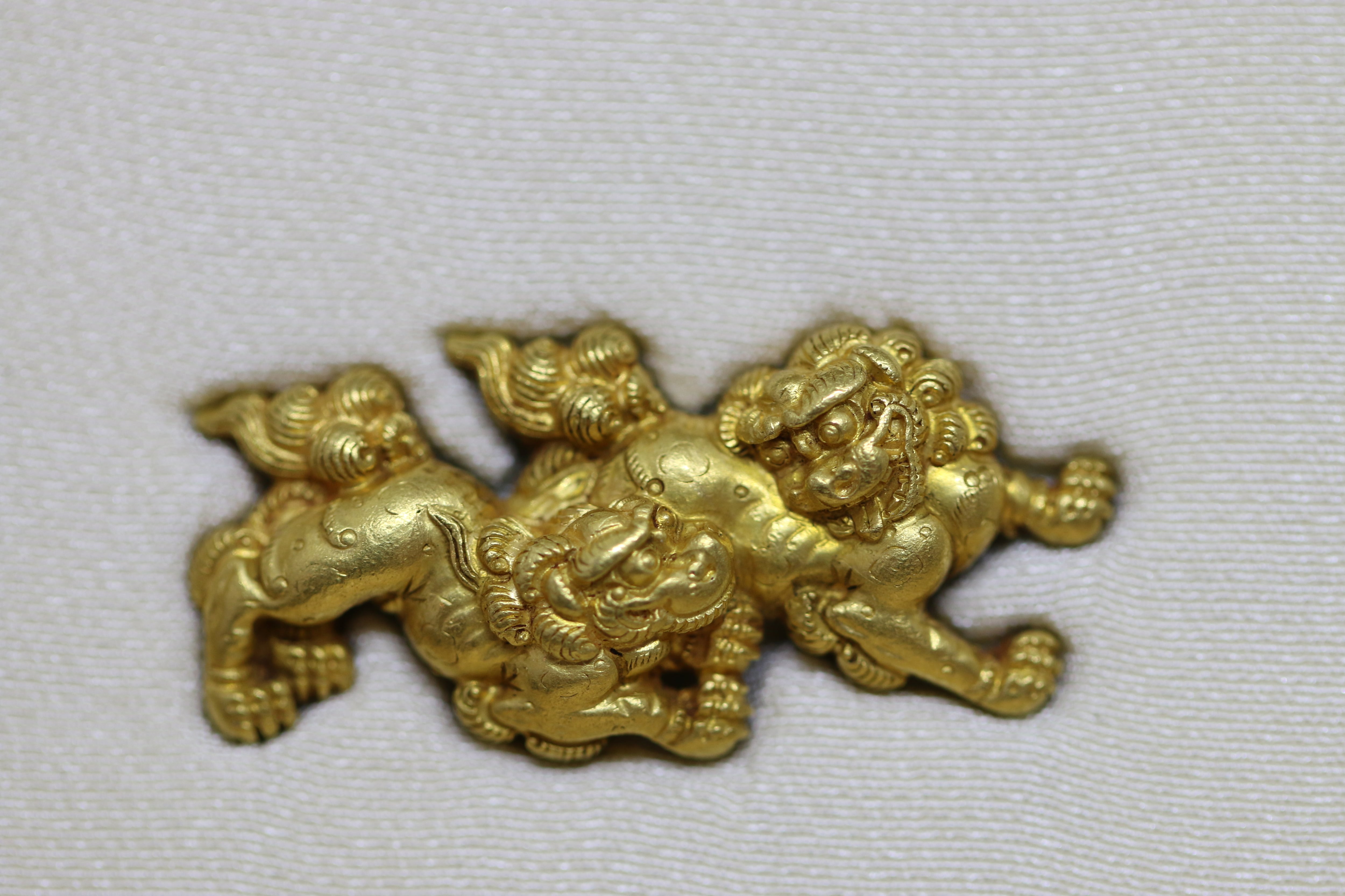 目貫 二匹獅子図 後藤宗乗 | あやかし堂