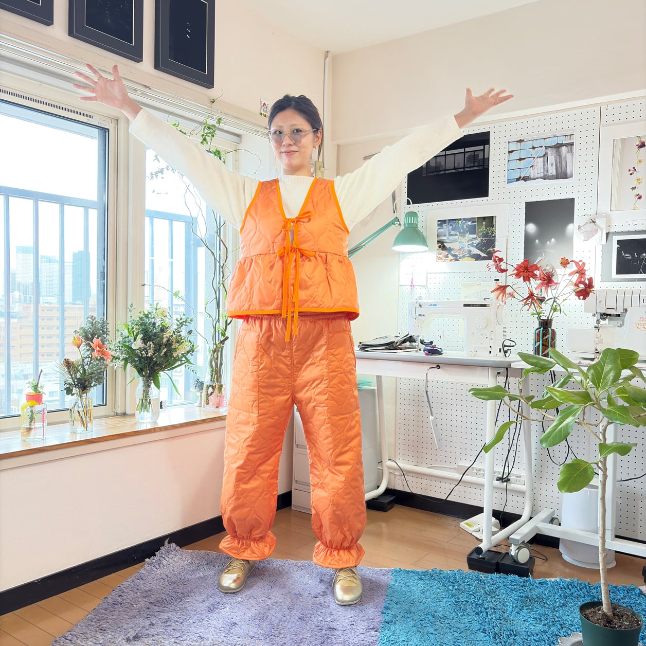 キルティングのドロワーズ