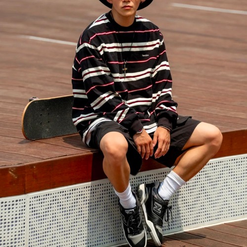 City boy striped long sleeve t-shirt (シティボーイストライプ長袖Tシャツ)