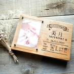 【送料無料】出産祝いや百日の記念にウッドバースプレート♪（写真縦型）ギフトラッピング可能♪