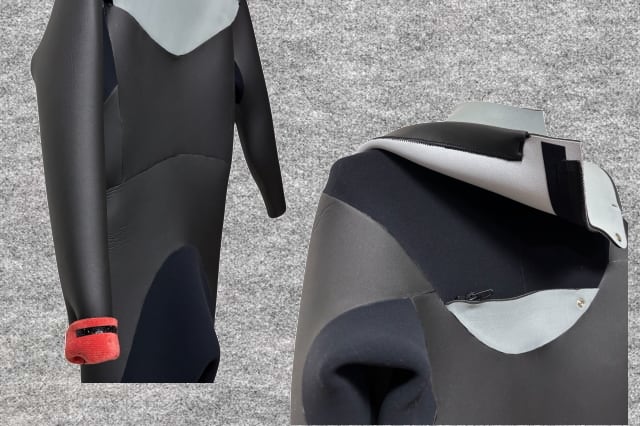 サーフィンスキンエアフレイム起毛セミドライチェストジップフルスーツ