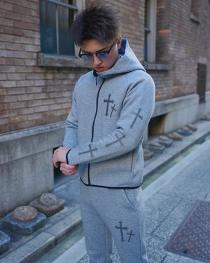 Cross Sweat Parker Gray【BS25-001】