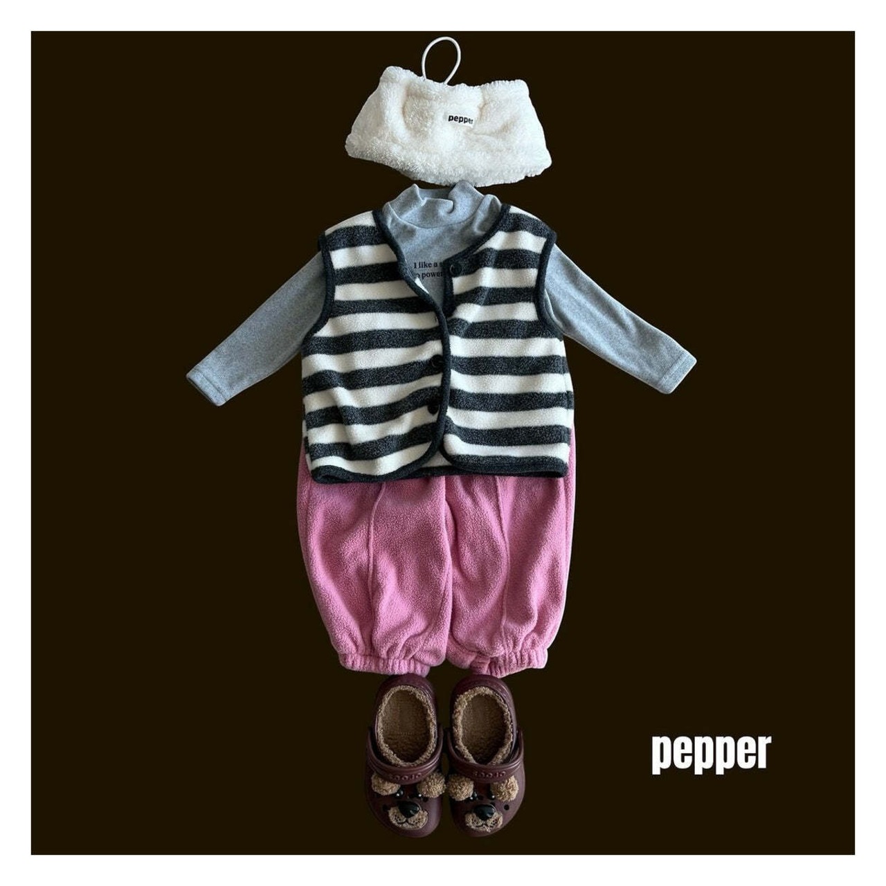 【取寄】PEPPER ダラムジュチョッキ｜冬服｜韓国子供服