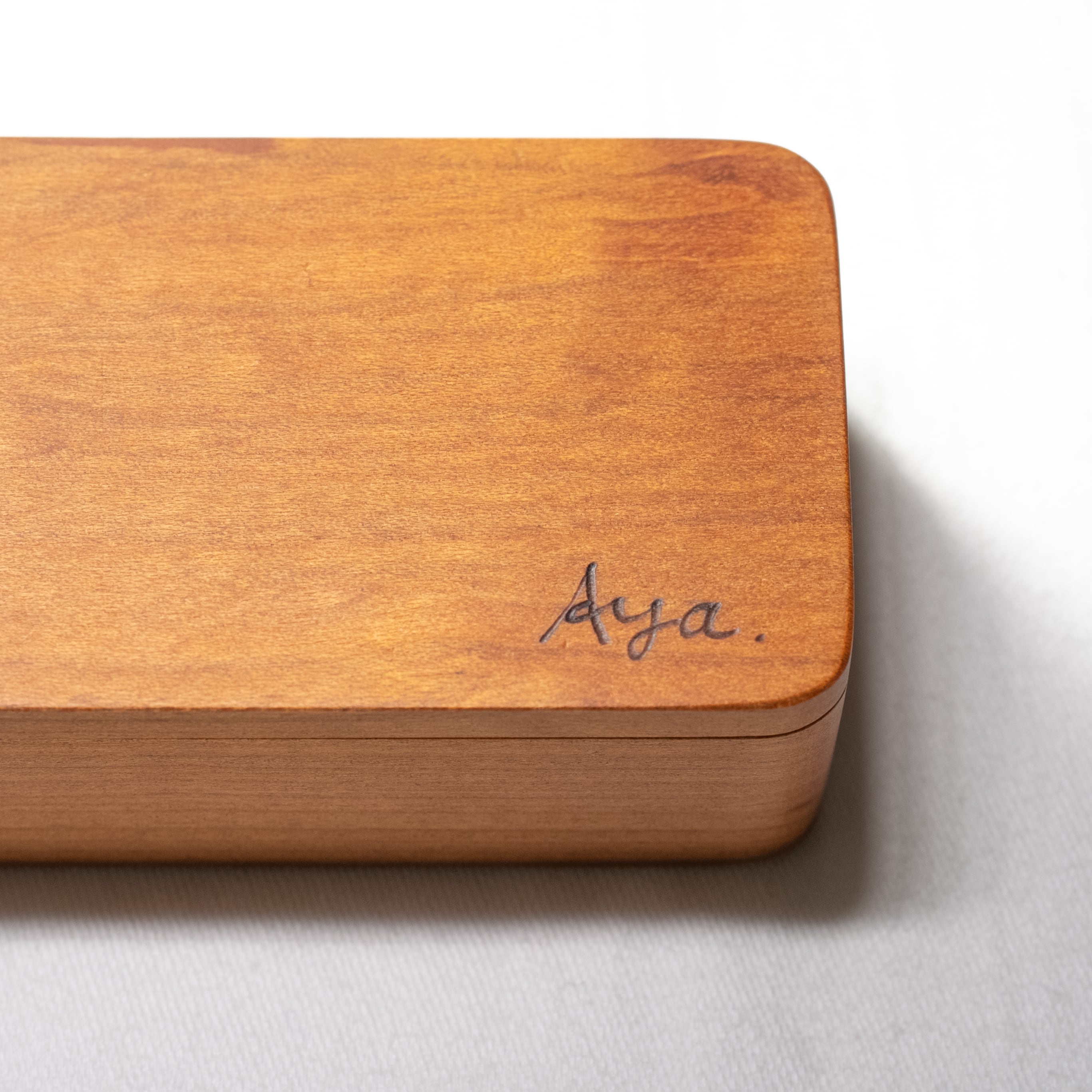単体注文不可】※オプション・木製印章ケース名入れ | スミレ堂