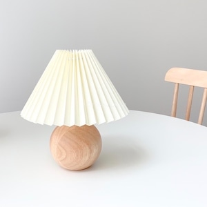 【特価・送料無料】wood pleats shade lamp / ウッド プリーツ ライト シェード ランプ 照明 スタンド 韓国