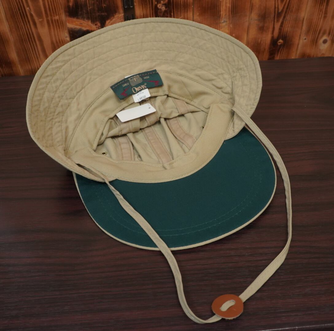90's USA製 Orvis サンシェード ロングビル キャップ ベージュ 90´s USA製 Orvis サンシェード ロングビル キャップ ベージュ 【公式